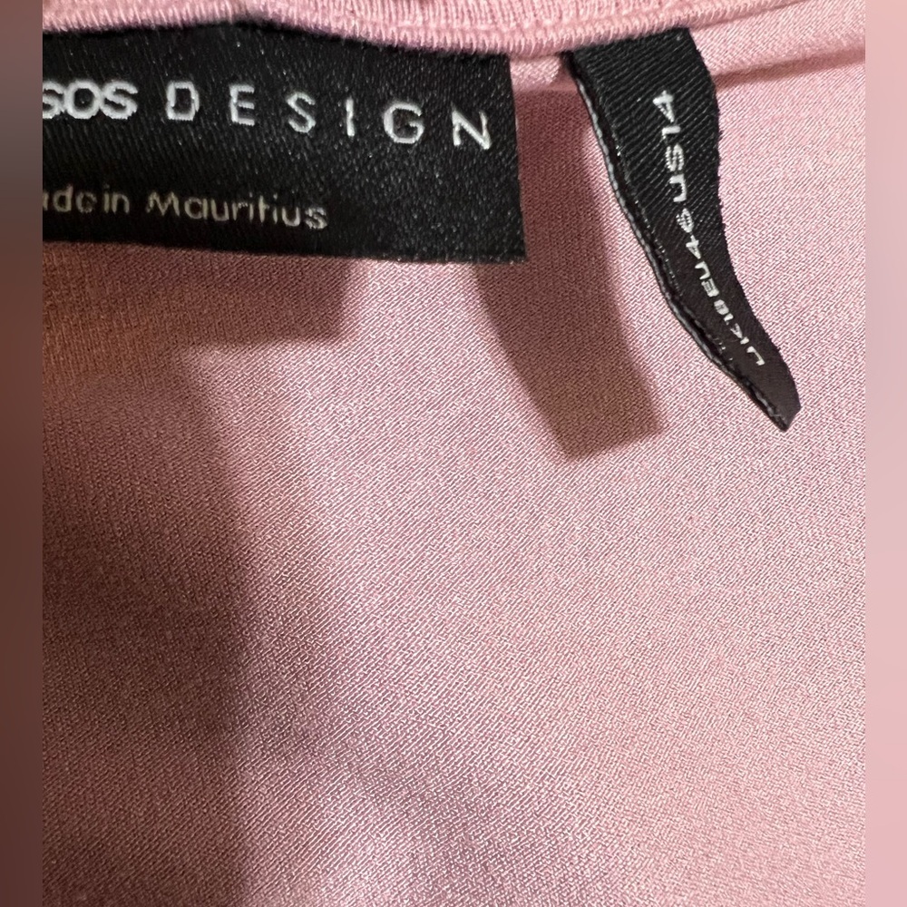 ASOS DESIGN flutter sleeve mini tea dress with buttons in rose pink HH. - Picture 13 of 13
